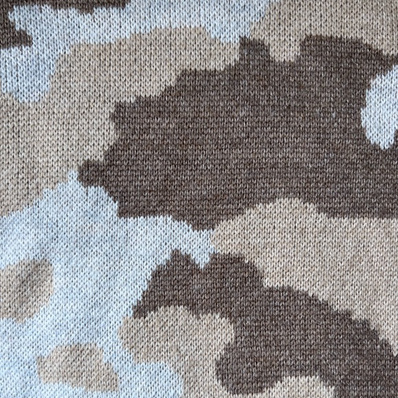 Lucky Brand Tan, Brown & Cream Camo Crewneck Sweater Size Medium NWOT - Picture 7 of 8